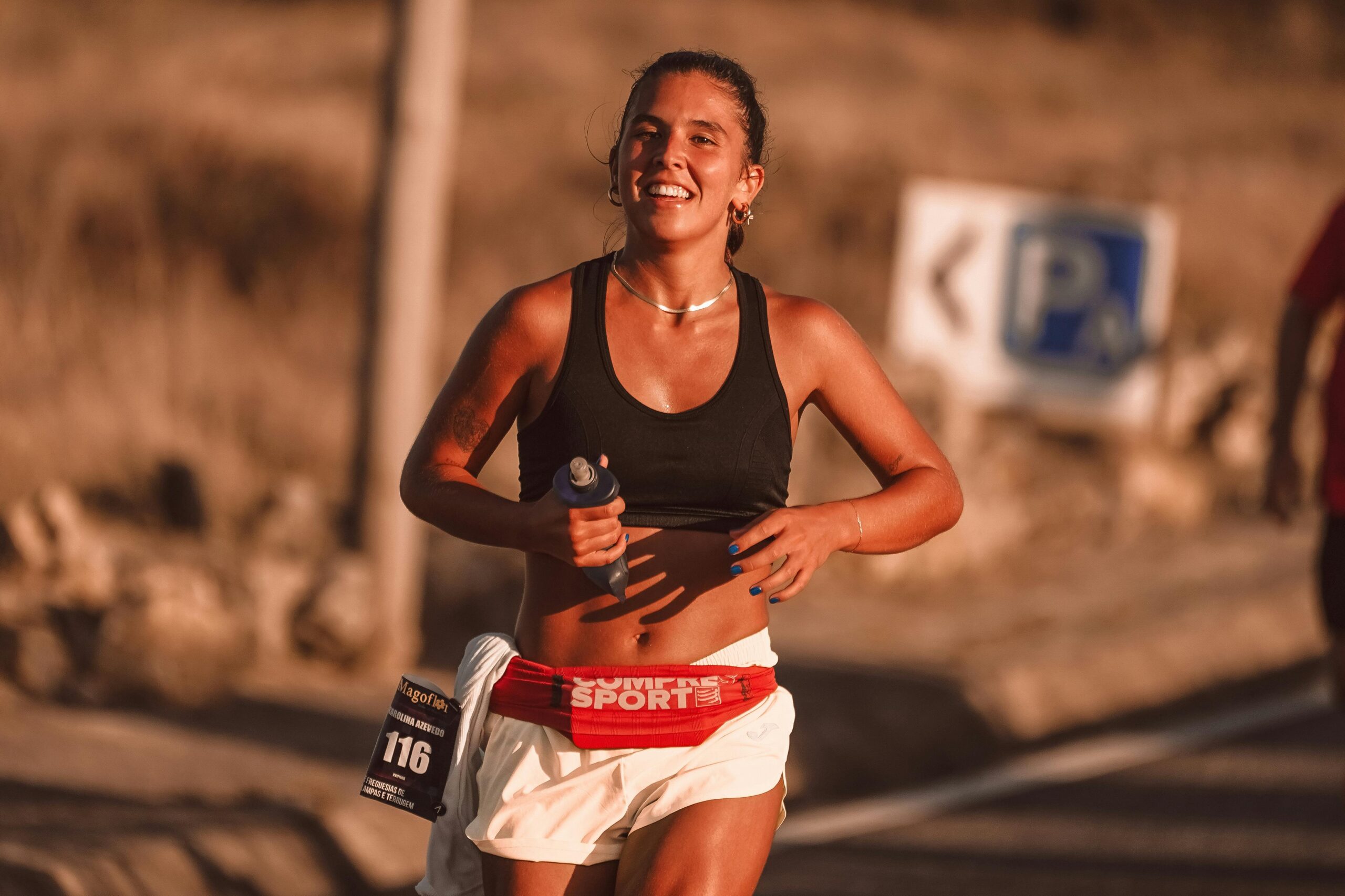 girl running in warm weather